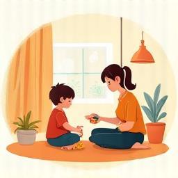 Illustration representing one-on-one therapy